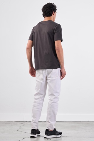 Dufy Antrasit V Yaka Pamuklu Düz Renk Slim Fit Erkek T-shirt Antrasit