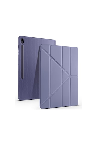 Samsung Galaxy Tab S10 Fe Plus Sm-x620 13.1 İnç Uyumlu Katlanabilir Kalemlikli Standlı Akıllı Kılıf Kapaklı Kılıf