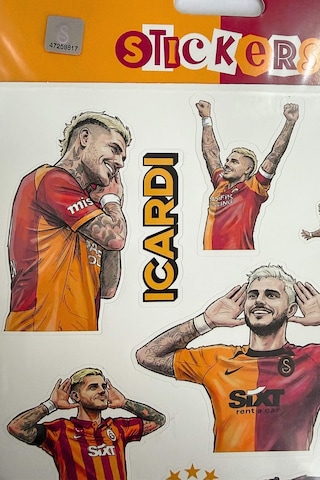 X Dekomus Lisanslı Galatasaray "mauro Icardi" Sticker Sheet Altın