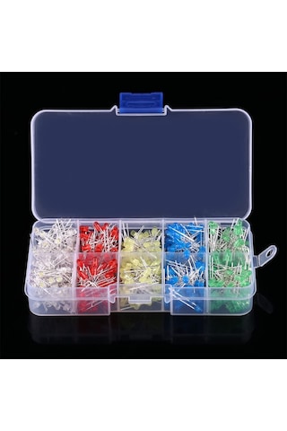 3mm Led Seti 500 adet Plastik Şefaf Kutulu Kendin Yap Kiti