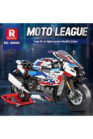 Reobrix Technic 99040 Moto League Bmw S1000 Rr Motosiklet Yaratıcı Yapı Blok Seti Building Blocks The Clock Tower - 949 Parça