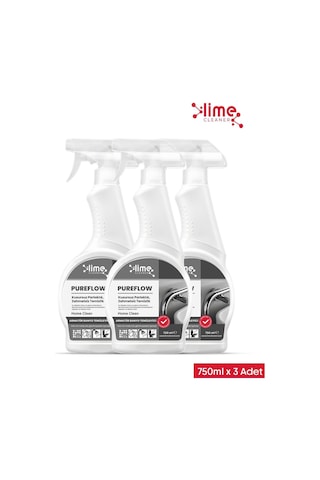 Lime Cleaner Pureflow Armatür Banyo Temizleyici Kireç Ve Leke Sökücü 3 x 750 ML