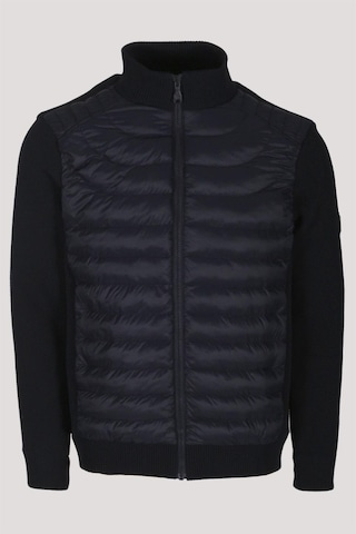 Erkek Lacivert Zırh Örme Hırka Fermuarlı Dik Yaka Slim Fit Ince Astarlı Mevsimlik Cardigan Ncs Jeans 4517-Lacivert