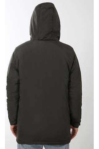 Spor Erkek Polarlı Kürklü Su Ve Rüzgar Geçirmez Kapüşonlu Kışlık Mont & Kaban & Parka-211 Haki
