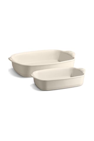 Emile Henry Fırın Kabı Dikdörtgen 2 Li Set 9650&9652 Ekru/clay - Craft Box