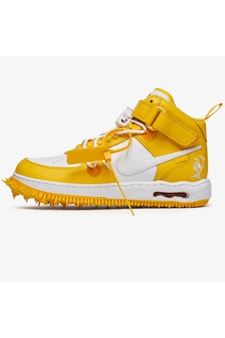 Nike Air Force 1 Mid Sp Af1 Special Series Unisex Leather Sneaker Özel Seri Hakiki Deri Unisex Günlük Spor Ayakkabı Sarı Sarı