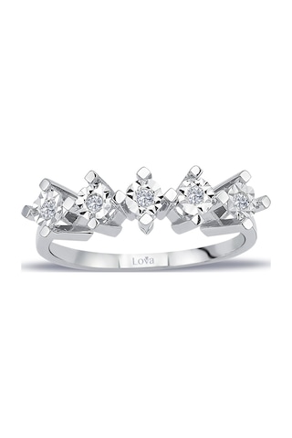 Lova 0,60 Karat Efektli Pırlanta Beştaş Yüzük - 1020450