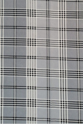 Maki Pamuklu Gri Ekose 200x220 Cm Çift Kişilik Nevresim Seti Gri