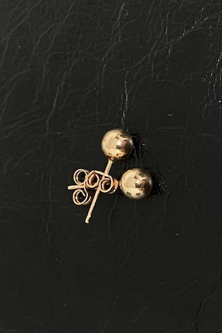 Zümrüt Sarraf 14 Ayar Altın Sarı Top Kadın Küpe