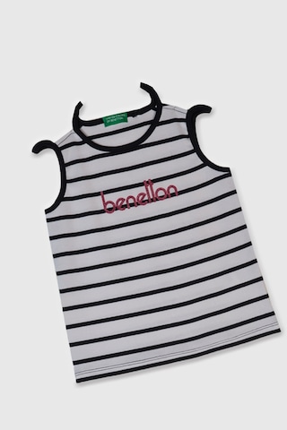 Benetton Kız Çocuk Atlet Beyaz