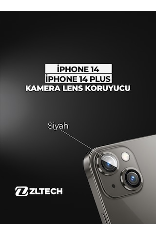 İphone 14/14plus Uyumlu Kamera Lens Koruyucu Siyah