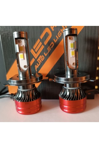 H4 Kısa Uzun Far Ledi 12000 Lumen Csp Şimşek Etkli Led Xenon