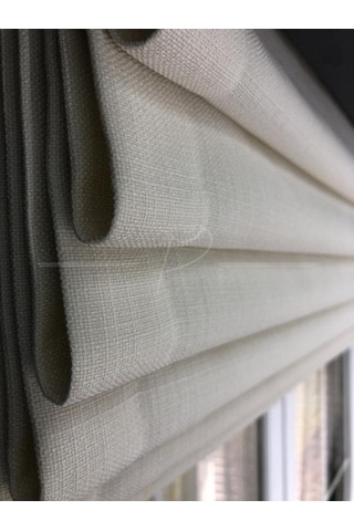 Rendecioğlutekstil Keten Fon Katlamalı Perde 1. Kalite Natural Keten/krem Renk 120 X 270 Krem Diğer