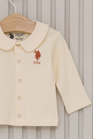U.S. Polo Assn. Kız Bebek Krem Takım Krem