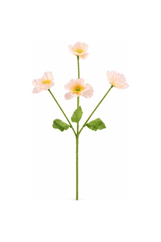 Yapay Çiçek 4'lü Gelincik Dalı 60 Cm Somon Ekru Ekru Yapay Çiçek 4'lü Gelincik Dalı 60 Cm Somon Ekru Ekru