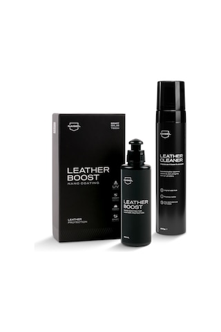 Nasiol-SET 10-Leatherboost Deri Yüzey Nano Kaplama ve Leather Cleaner Deri Yüzey Temizleme Seti-Deri Bakım ve Temizleme