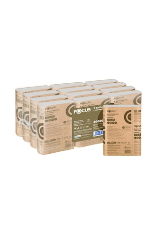 Focus Gold Z Katlama Kağıt Havlu Çift Katlı 22.5 X 24 Cm 200 Yaprak - 12 Adet 50005591