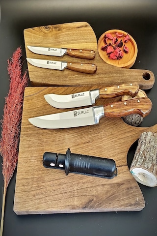 Sürmene Sürlaz Keskin Bıçak Seti Ahşap