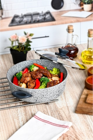Granit Yanmaz Yapışmaz Yakamoz Model Pilav Tenceresi 32 Cm
