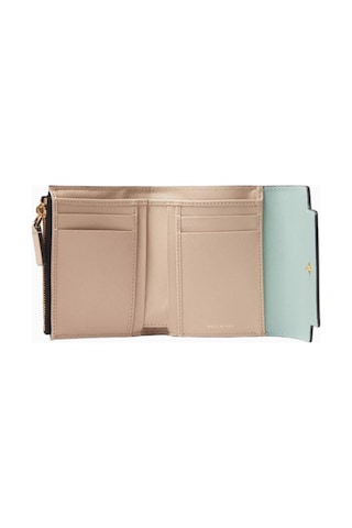 Marni Colour-blocked Saffiano Deri Cüzdan, Çok Bölmeli Şık Tasarım Açık Mavi