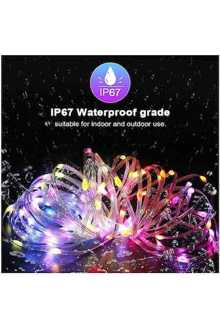 Usb Dekoratif Damla Led Kumandalı Rgb Led Işık 10 M