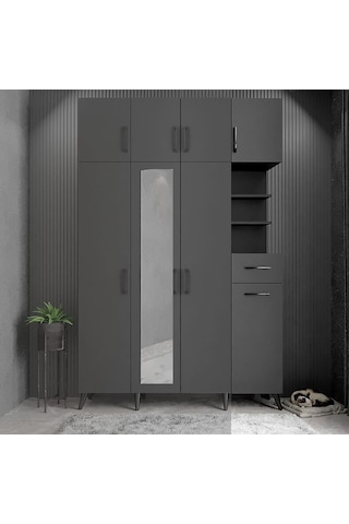 Açelya Portmanto Vestiyer Füme160cm M11