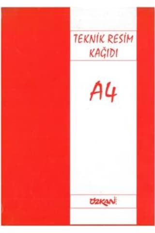 Teknik Resim Kağıdı Dik 30 Yaprak A4 Özkan Kırmızı Kapak