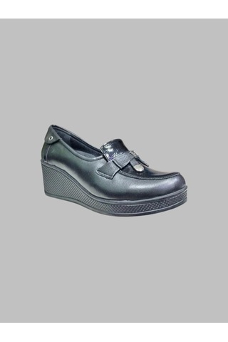 Castle Black Cb-22519-1 Kadın Deri Ayakkabı Siyah