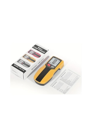 Xuweiwei Sarı Çok Fonksiyonlu El Tipi Duvar Metal Dedektörü Çivi Bulucu Ahşap Algılama Canlı Kablo Derinlik Ölçüm Ac Modu Pil Gücü