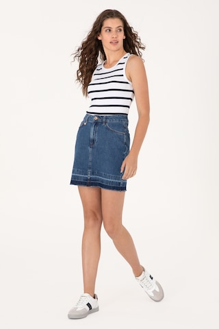 U.S. Polo Assn. Kadın Mavi Mini Boy Jean Etek 50300136-DN0022