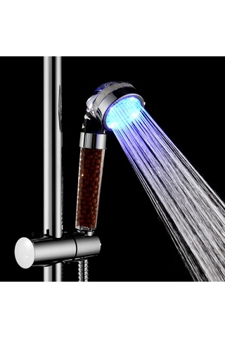 Padalink Renkli Led Duş Başlığı - Su Akımı İle Çalışır, 7 Renk Otomatik Değişim, Abs Kaplama, Ev Ve Otel İçin Diğer