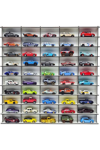 Woodbu 1/64 Hobi Araba Rafı 50 Araç (Hot Wheels, Matchbox)