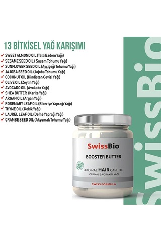 Swissbio Booster Butter Orijinal Saç Bakım Yağı 200 Ml