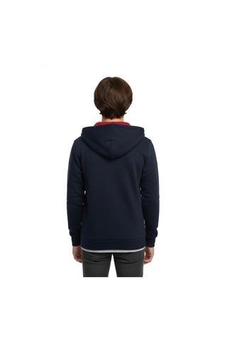 Lacivert Fermuarlı Kapüşonlu Cepli Kız Erkek Sweatshirt Bgl-st05000 Lacivert