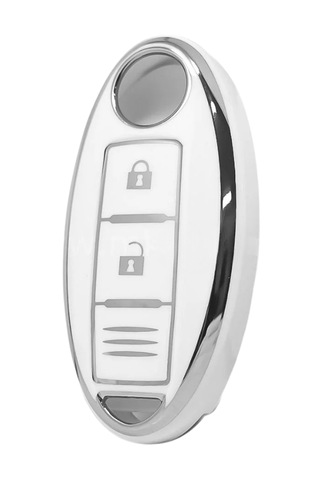 Nissan Qasqhai J10 J11 Micra Note Pathfinder Juke Xtrail Infinity 3 Buton Nano Anahtar Kılıfı Beyaz