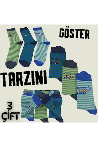 Garanti Çorap Eğlenceli Desenli Unisex Soket 3 Lü 1w Çok Renkli