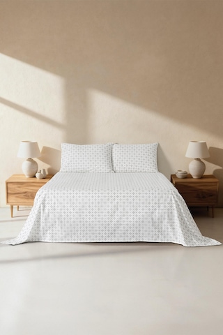 Mix & Match Nova %100 Pamuk Çift Kişilik Çarşaf Seti Beyaz