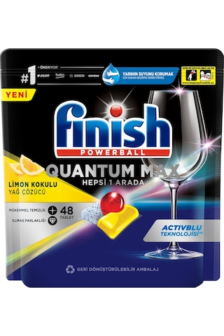 Finish Quantum Max Limon Kokulu Bulaşık Makinesi Deterjanı 48 Tablet