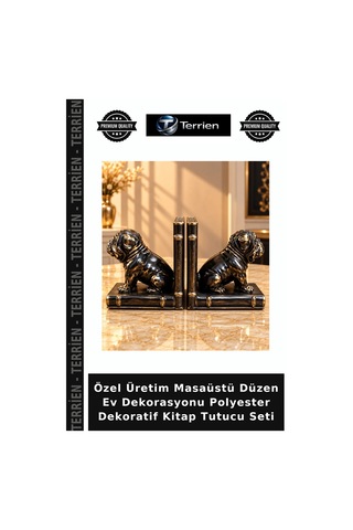 Özel Üretim Masaüstü Düzen Ev Dekorasyonu Polyester Dekoratif Kitap Tutucu Seti