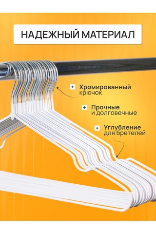 Sfrmarket 20 Parça Metal Giysi Askısı Seti 151422074 Beyaz