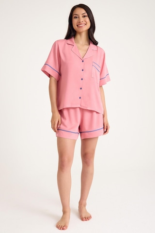 Amarelle Dream Pembe 4 Lü Viskon Pijama Takım Seti Pembe