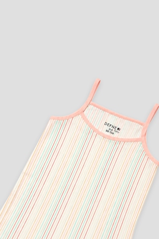Defne Baby Kız Çocuk Desenli Premium Pamuklu Penye 2'li Atlet Takımı Çok Renkli