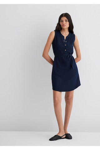Mavi - Suzy Mürekkep Rengi Gold Denim Elbise 130317-81270 Mavi