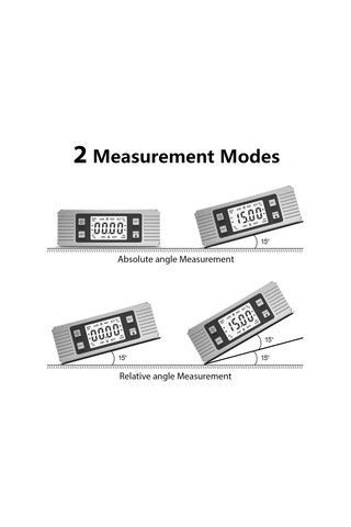 Moveevo Dijital Seviye Jd11 - Abs Malzeme, 4x90 Ölçüm Aralığı, 0.05 Çözünürlük, Manyetik Fonksiyon, Sayısal Ekran - Gümüş
