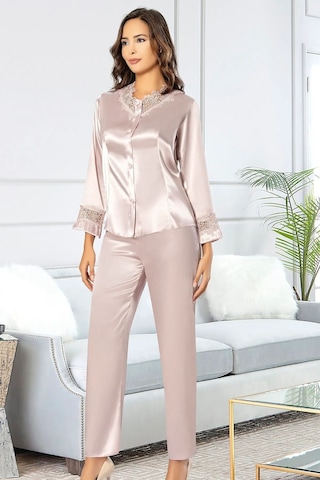 Xses 1002 Kadın Çeyizlik Saten 6'lı Takım-pudra Pudra