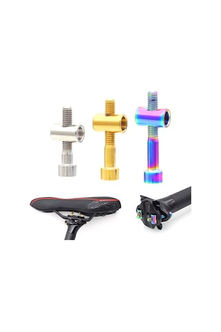 Sones Bisiklet Titanyum Alaşımlı Sele Borusu Kilitleme Vidaları, Renk: M6x30 Altın