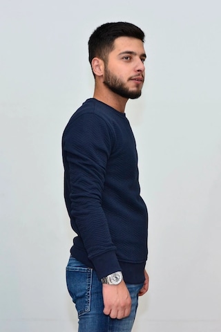 Superfly 20179 Sıfır Yaka Erkek Sweat Lacivert 2017905 Siyah