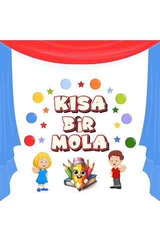 Karne Günü Okul Pano Süsü Kısa Bir Mola Yazılı Kırmızı