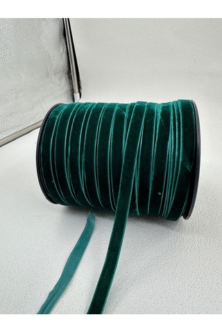 Paşateks- 1 Cm Düz Kadife-5 Metre -ş.yeşil