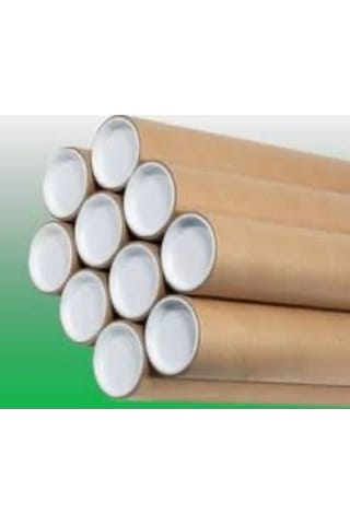 Postüp Kapaklı Silindir Kutu 5 X 36 Cm Karton Rulo Tüp Poster, Afiş, Harita Kutusu 1 Adet